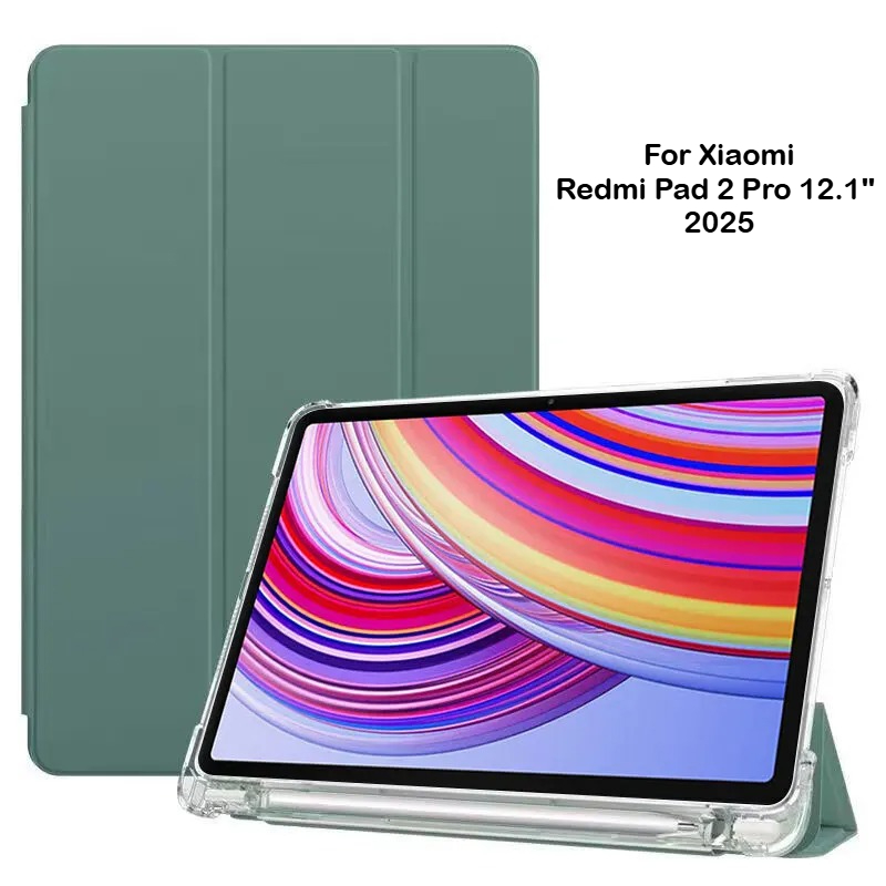 Poco Tablet Accessories - Funda Transparente con Soporte para Lápiz