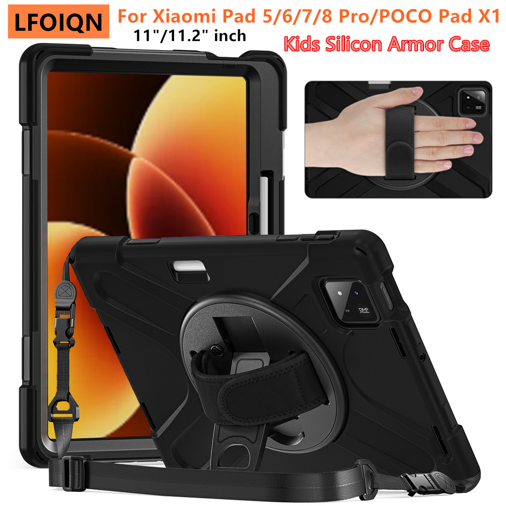 Poco Tablet Accessories - Funda resistente LFOIQN para niños, funda
