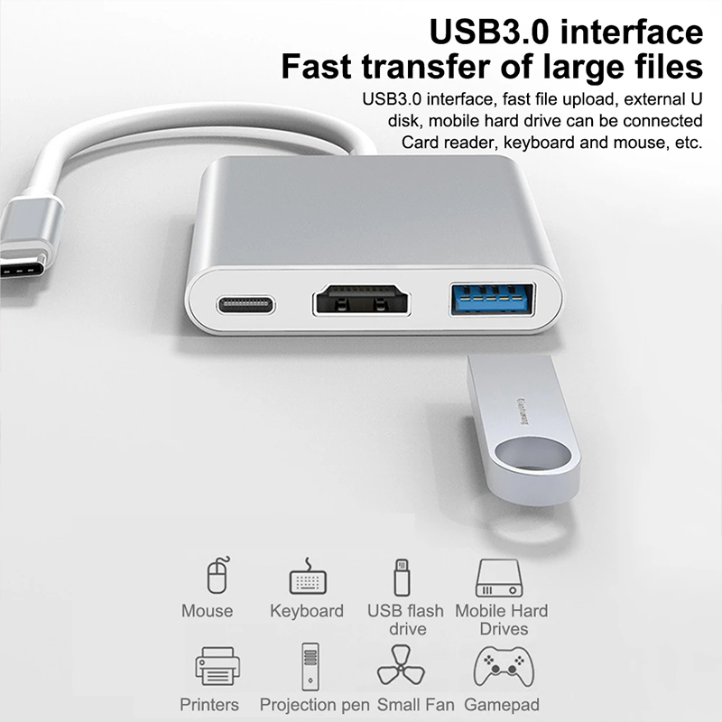Hub USB tipo C 3 en 1 a HDMI 4 - Huawei Tablet Accessories reseña y precio