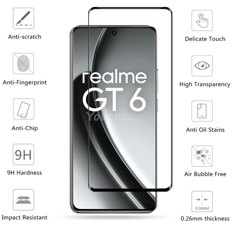 Vidrio de cubierta completa pa - Realme Gt 6 reseña y precio
